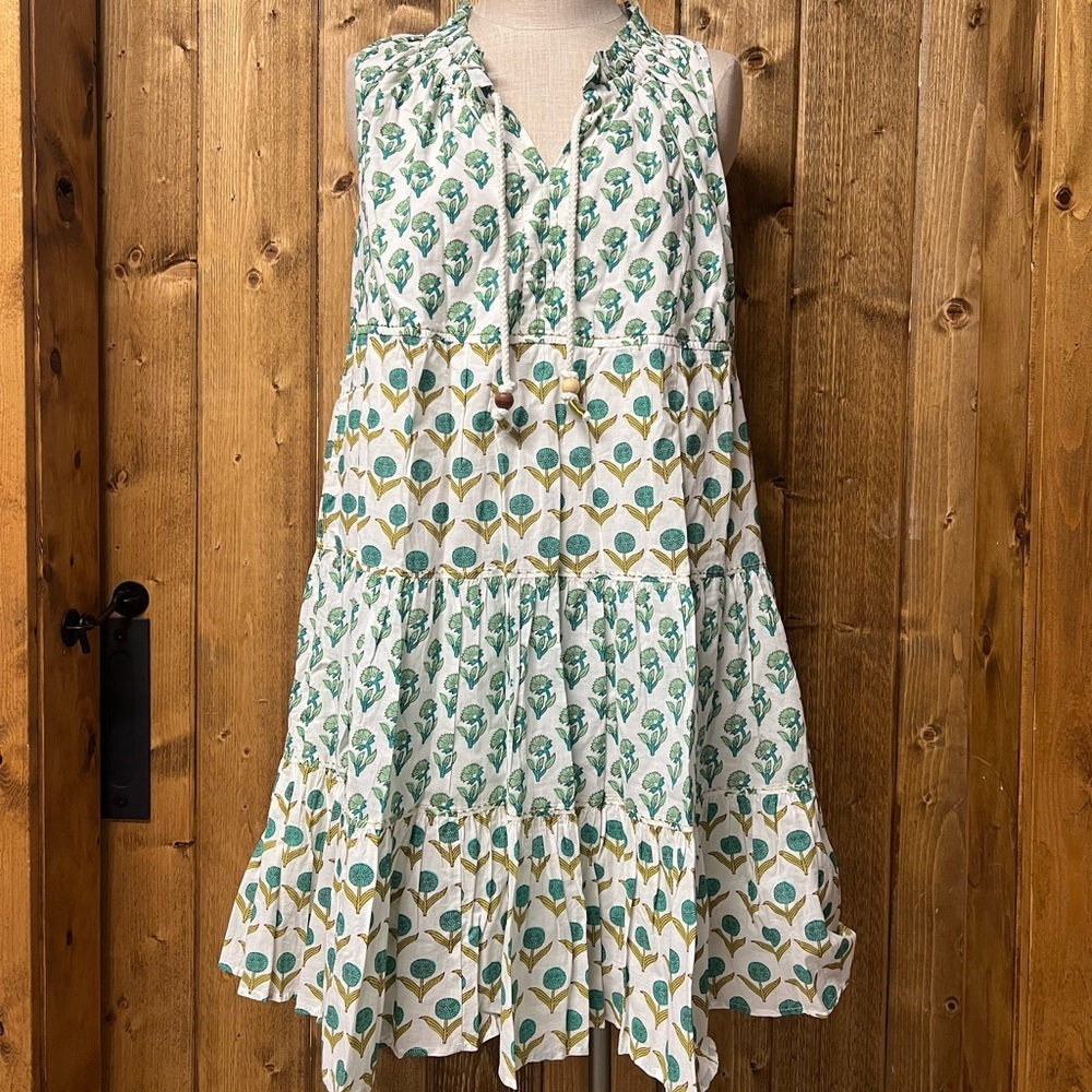 NWT Philosophy Large Sleeveless Cottagecore Boho Tiered Cotton Dress - Picture 2 of 11